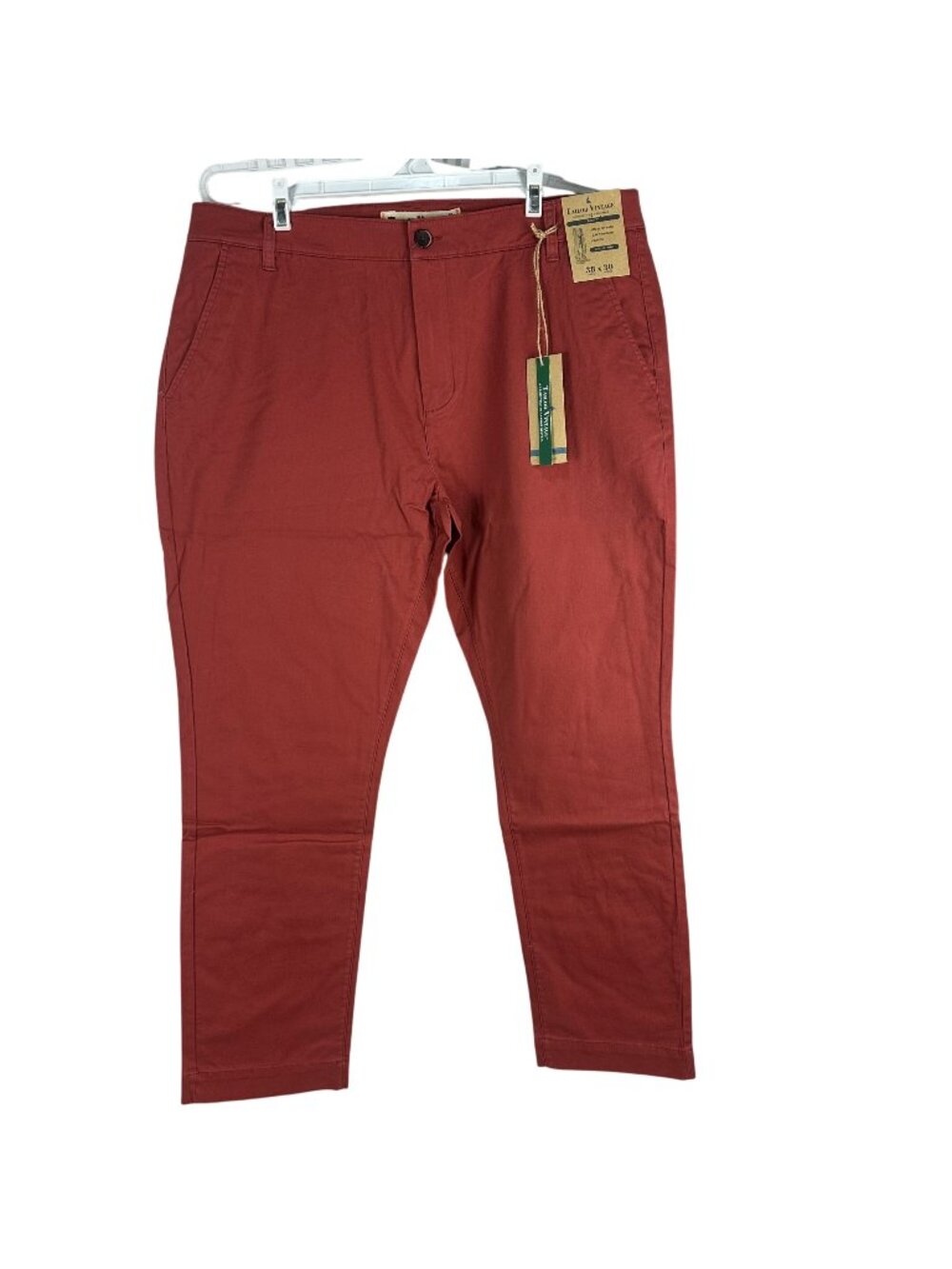 Tailor Vintage Mens Slim Fit Pants Stretch Canyon Red Size 38x30